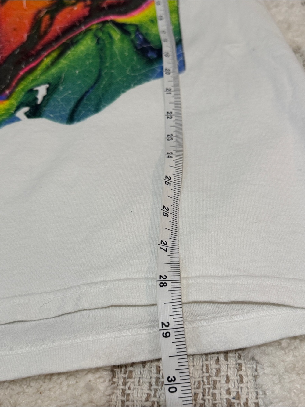 Pacific Sunwear PacSun LA Graphic Art T-Shirt White Colorful Print Women’s L - Picture 6 of 6